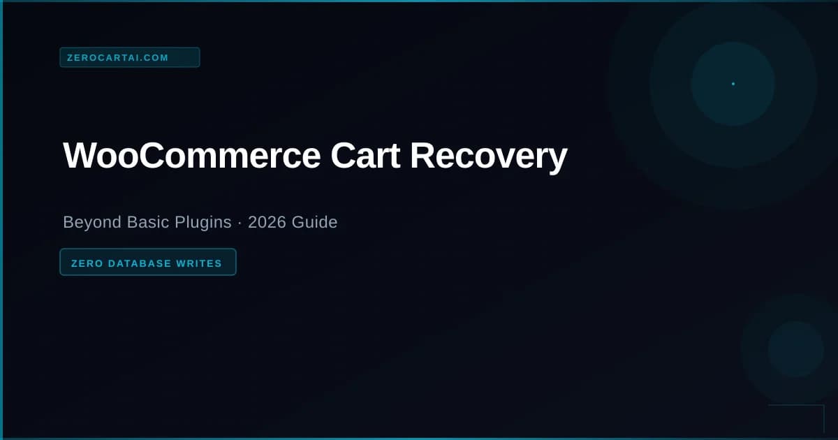 WooCommerce Cart Recovery: Beyond Basic Plugins (2026 Guide) - ZeroCart AI guide