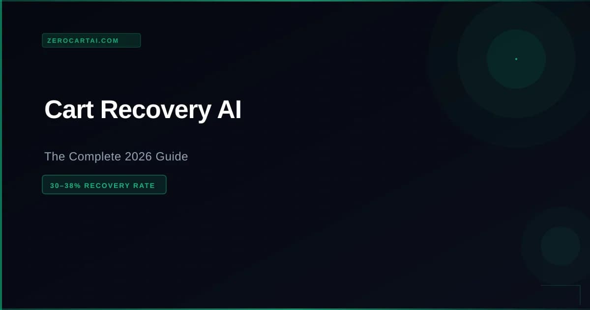 AI Cart Recovery 2026: 30–38% vs 3–5% — Tools & Setup Guide