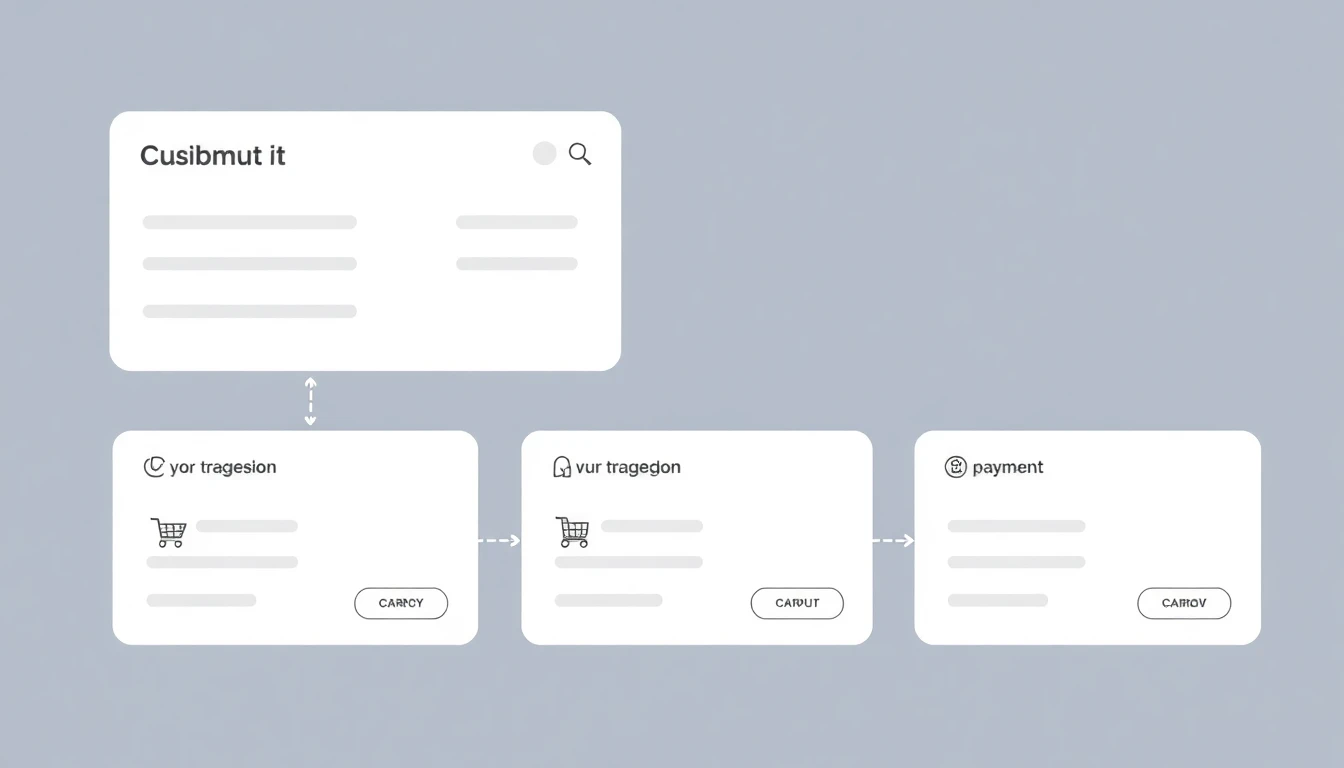 Simplified 3-step checkout flow diagram