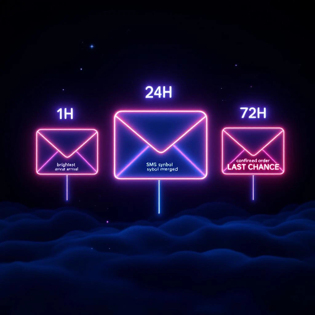 Email cart recovery sequence timing diagram