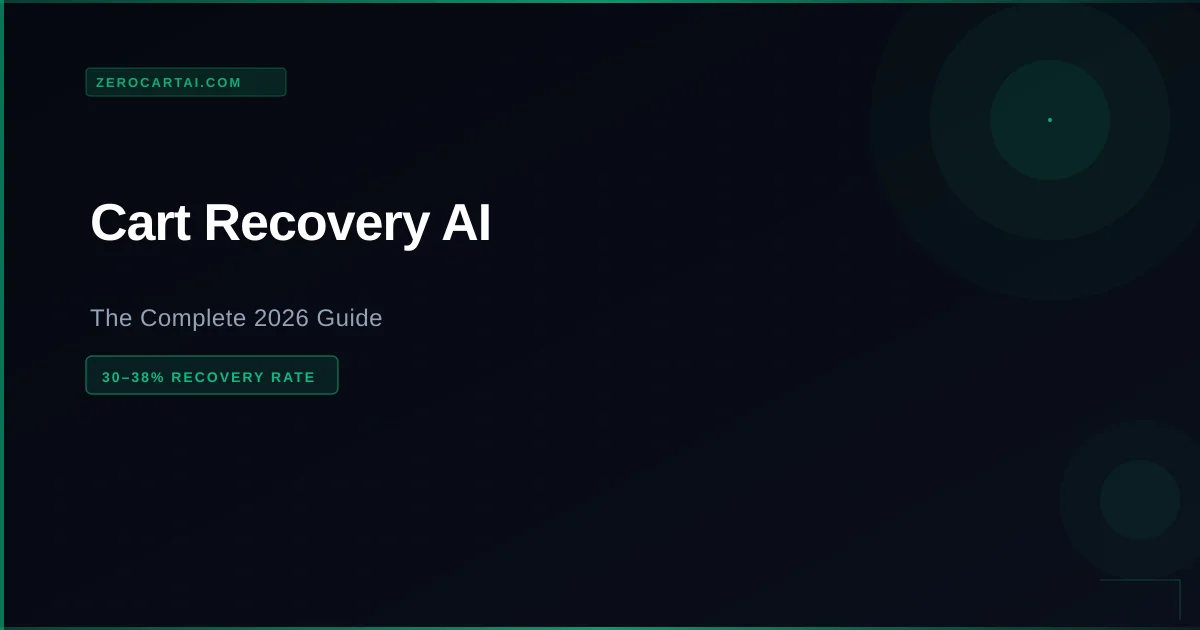 Cart recovery AI complete guide hero illustration