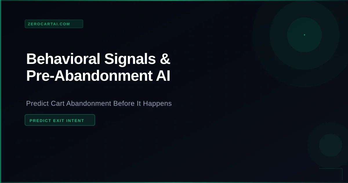 Behavioral signals cart abandonment detection hero
